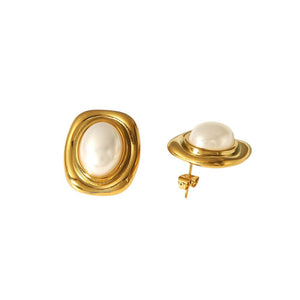 Aretes Oval - Perla